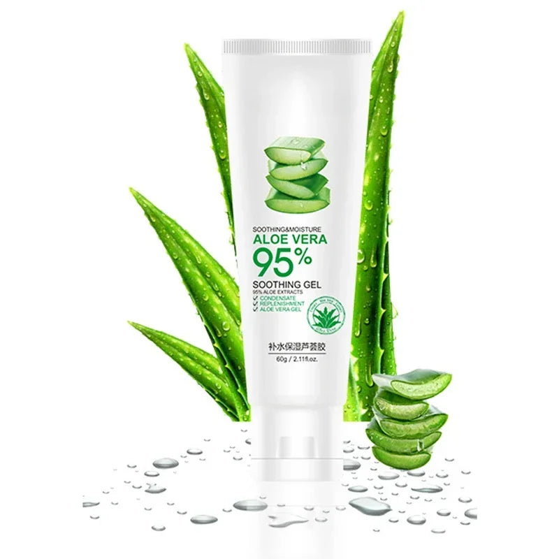 "Pure Aloe Vera Gel for Sunburn Relief – 95% Organic"
