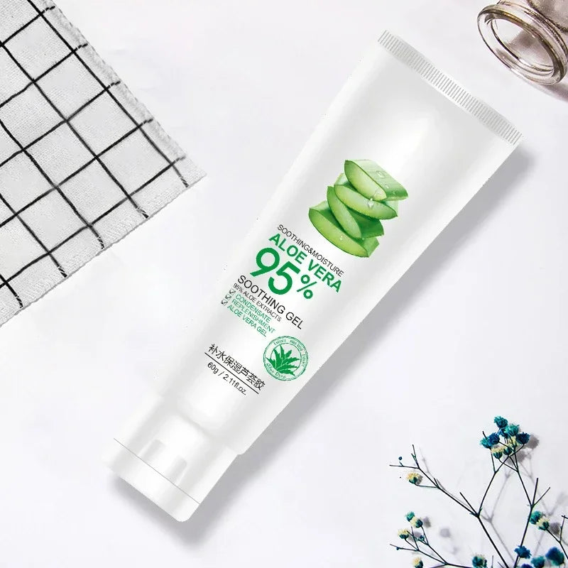 "Pure Aloe Vera Gel for Sunburn Relief – 95% Organic"