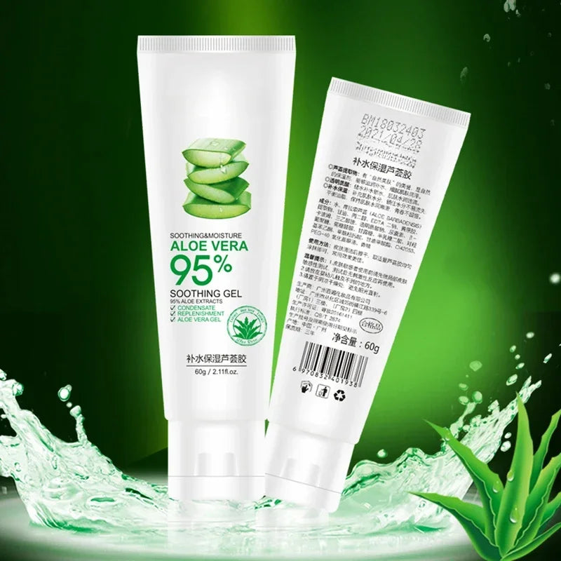 "Pure Aloe Vera Gel for Sunburn Relief – 95% Organic"